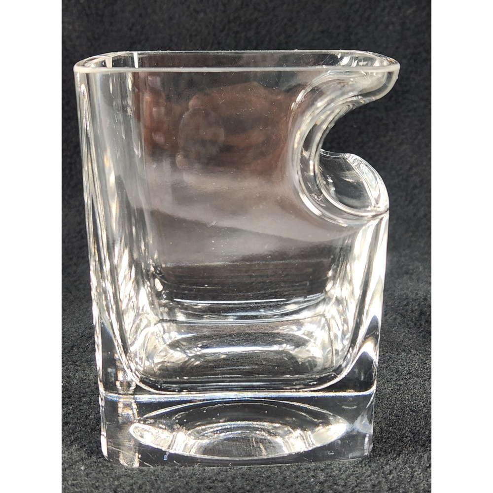 Cigar Glass Double Old Fashioned Whiskey Built In Cigar Rest Holder 9 Oz Barware